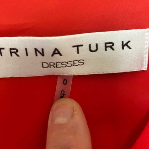 Trina Turk coral color dress. - Picture 7 of 10